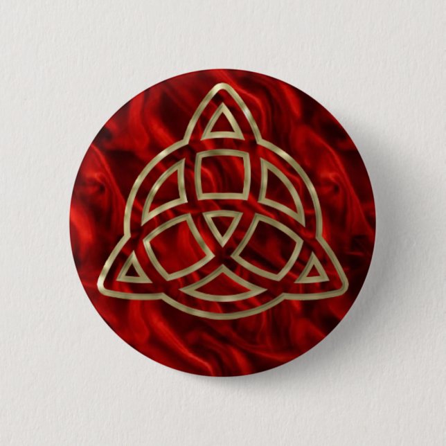 Bóton Redondo 5.08cm Triquetra Red Silk (Frente)