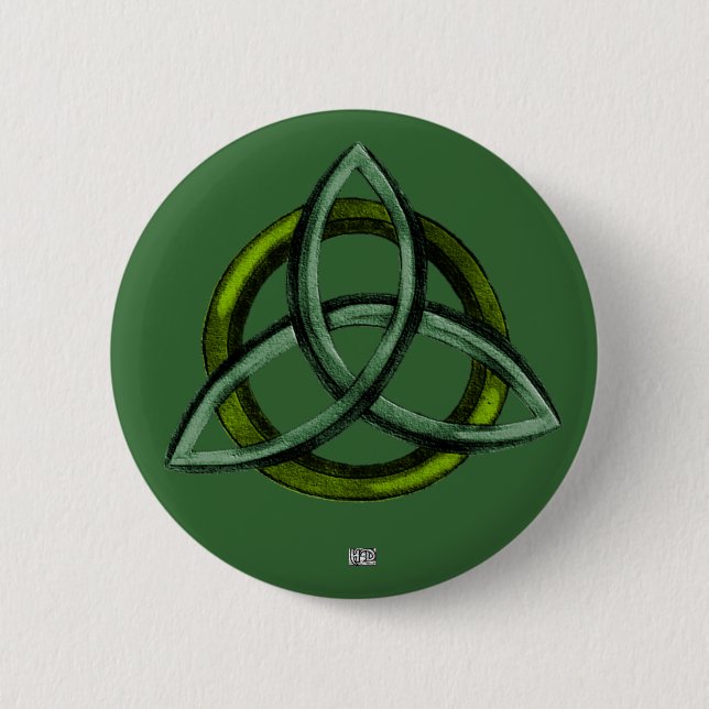 Bóton Redondo 5.08cm Triquetra (verde) (Frente)