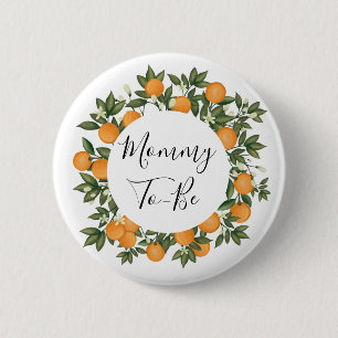 Bóton Redondo 5.08cm Triste Verão Citrus Botanic Orange Tangerina