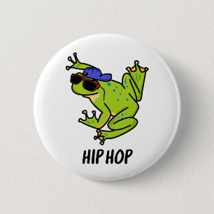 Bóton Redondo 5.08cm Trocadilho de Sapo de Corte de Hip Hop