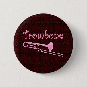 Bóton Redondo 5.08cm Trombone rosa