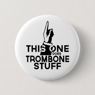 Bóton Redondo 5.08cm Trombone Study - Música Trombone Engraçada