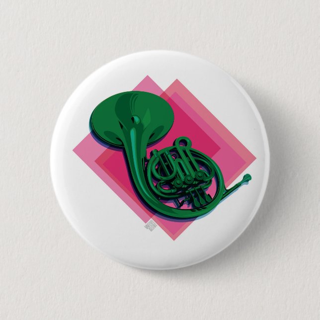 Bóton Redondo 5.08cm Trompa francesa (Frente)