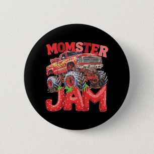 Bóton Redondo 5.08cm Truck Jam Mamãe Momster Boy Mamãe Birthday Mães Da