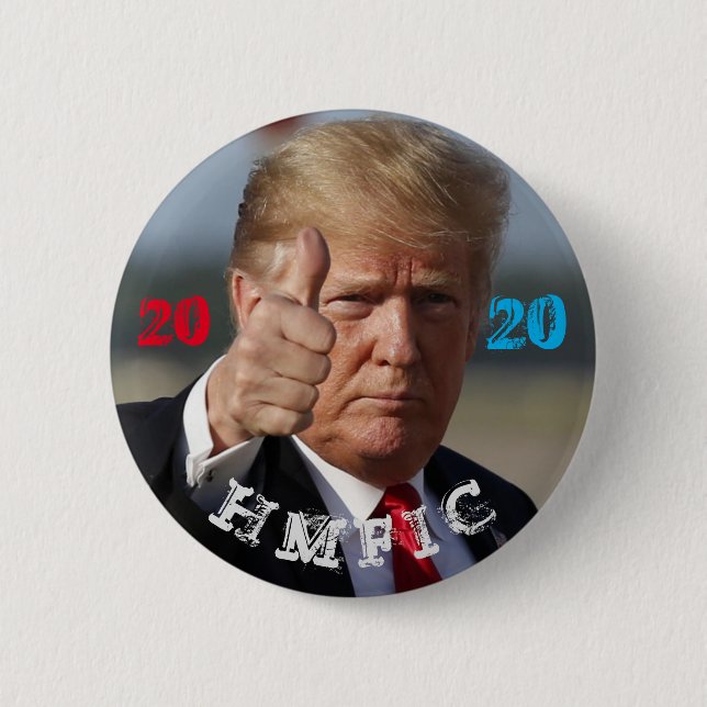 Bóton Redondo 5.08cm Trump 2020 HMFIC (Frente)