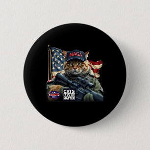 Bóton Redondo 5.08cm Trump 2024 Cats Lives Problem