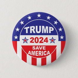 BÓTON REDONDO 5.08CM TRUMP 2024 SALVE AMÉRICA