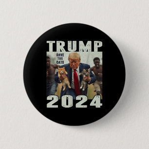 Bóton Redondo 5.08cm Trump 2024 Salve Os Gatos Dizendo Debate