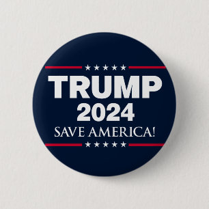 Bóton Redondo 5.08cm Trump 2024 Save America