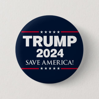 Bóton Redondo 5.08cm Trump 2024 Save America