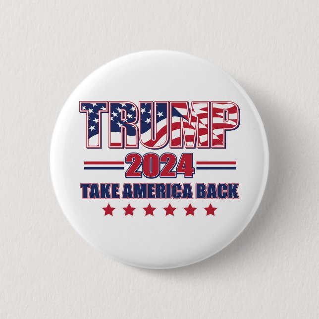 Bóton Redondo 5.08cm Trump-2024-Take-America-Back (Frente)