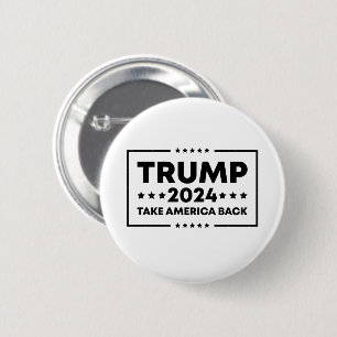 Bóton Redondo 5.08cm Trump 2024 Trump Devolve a América de Volta