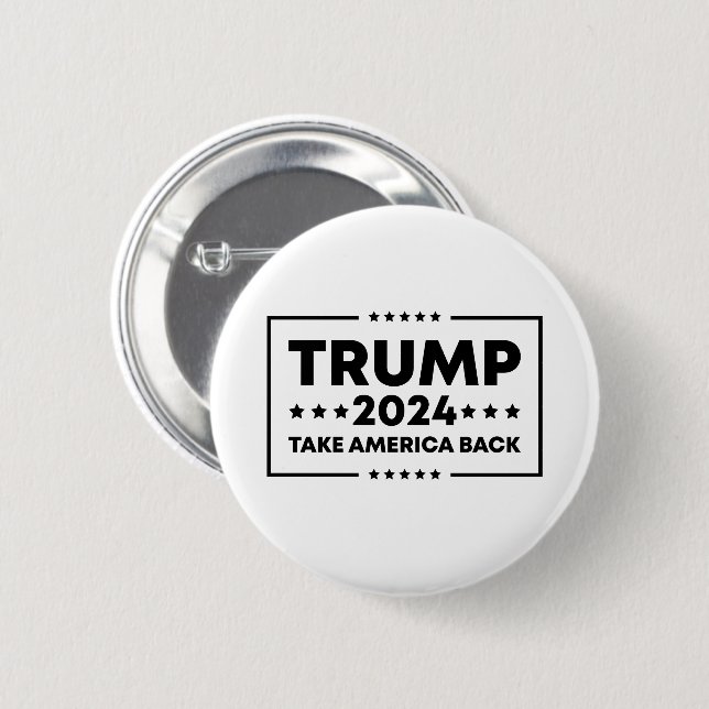 Bóton Redondo 5.08cm Trump 2024  Trump Leve a América de Volta (Frente & Verso)