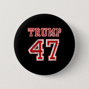 Bóton Redondo 5.08cm Trump 47 Eleições 2024 Homens Conservadores Republ