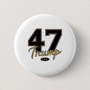 Bóton Redondo 5.08cm Trump 47 Trump 2024 Conservador Republicano 47 Tru
