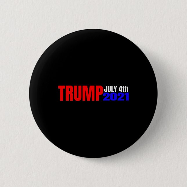 Bóton Redondo 5.08cm Trump 4 de julho  (Frente)