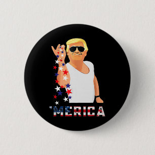 Bóton Redondo 5.08cm Trump 4 de Julho