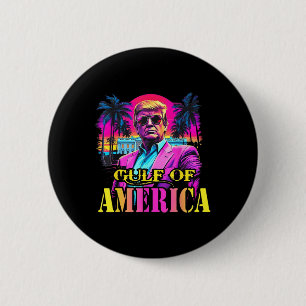 Bóton Redondo 5.08cm Trump Americano Golfo México Presidente Trump Somb