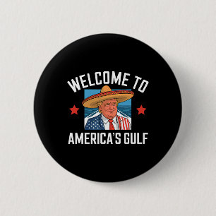 Bóton Redondo 5.08cm Trump America's Golfo Funny Trump Presidente Méxic