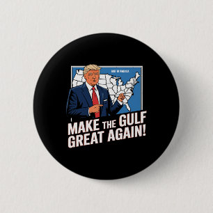 Bóton Redondo 5.08cm Trump America's Golfo México Presidente Trump Golf
