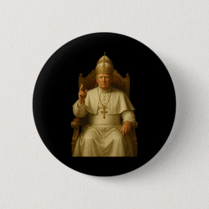 Bóton Redondo 5.08cm Trump Como Vaticano Igreja Pope Engraçado Tremor P