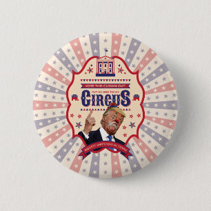 Bóton Redondo 5.08cm Trump É Um Palhaço - Poster De Circo Vintage