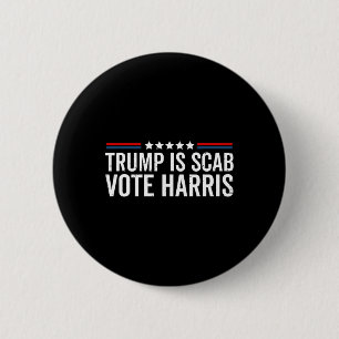Bóton Redondo 5.08cm Trump É Um Voto Malicioso Harris Wheimer 2024 Pres