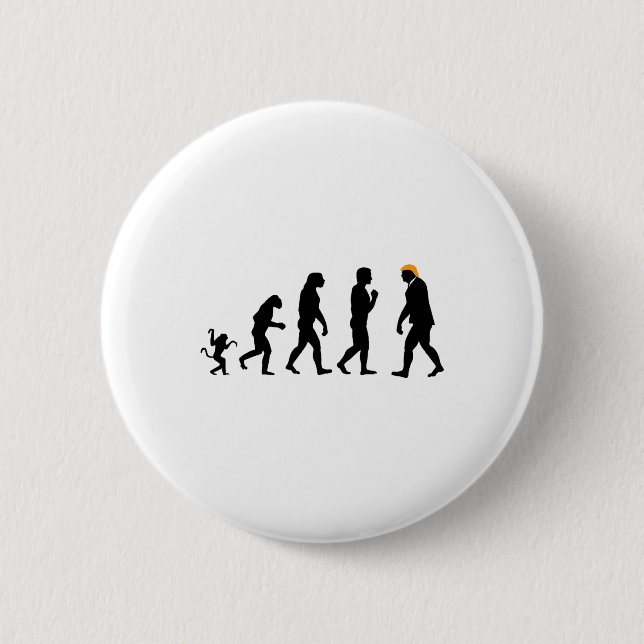 Bóton Redondo 5.08cm Trump Evolution resiste ao Funny Donald Trump (Frente)