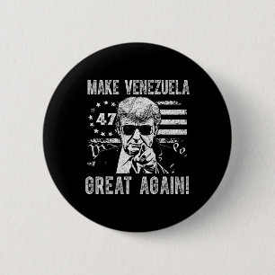 Bóton Redondo 5.08cm Trump Faça a Venezuela Grande Novamente