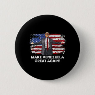 Bóton Redondo 5.08cm Trump Faça Venezuela Grande Novamente _9