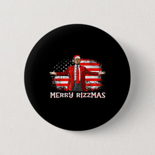 Bóton Redondo 5.08cm Trump Feliz Rizzmas Engraçado Dança Humorística Ch