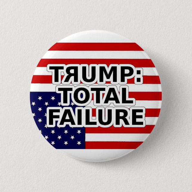 BÓTON REDONDO 5.08CM TRUMP: FRACASSO TOTAL  (Frente)