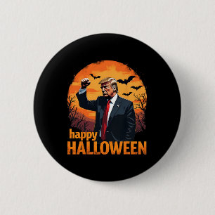 Bóton Redondo 5.08cm Trump Happy Halloween Trump Vance Usa Trump Hallow