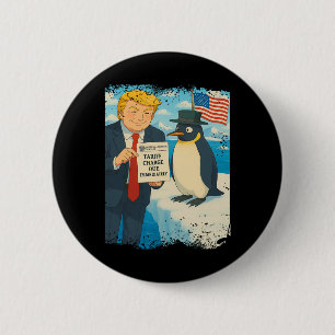 Bóton Redondo 5.08cm Trump Impõe Política Pautal De Animes Pinguins Mem
