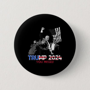 Bóton Redondo 5.08cm Trump Ination Bloody Ear Butler Trump Xou Perdeu