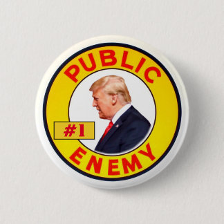 Bóton Redondo 5.08cm Trump: Inimigo Público nº 1