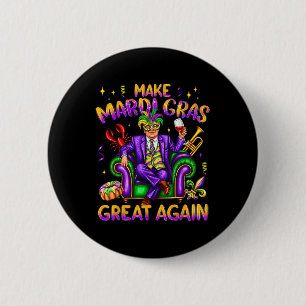 Bóton Redondo 5.08cm Trump Mardi Gras Costume Engraçado Faz Mardi Gras