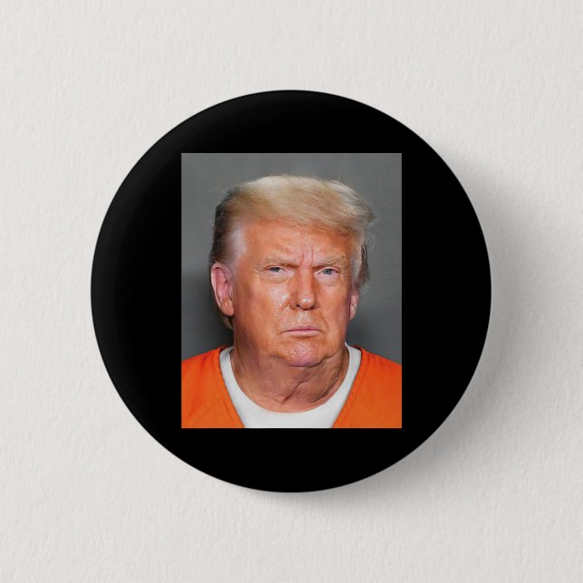 Bóton Redondo 5.08cm Trump Mug Shot 1 (Frente)