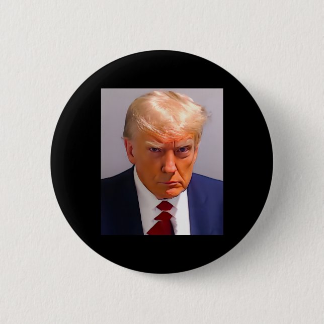 Bóton Redondo 5.08cm Trump Mug Shot 1 (Frente)
