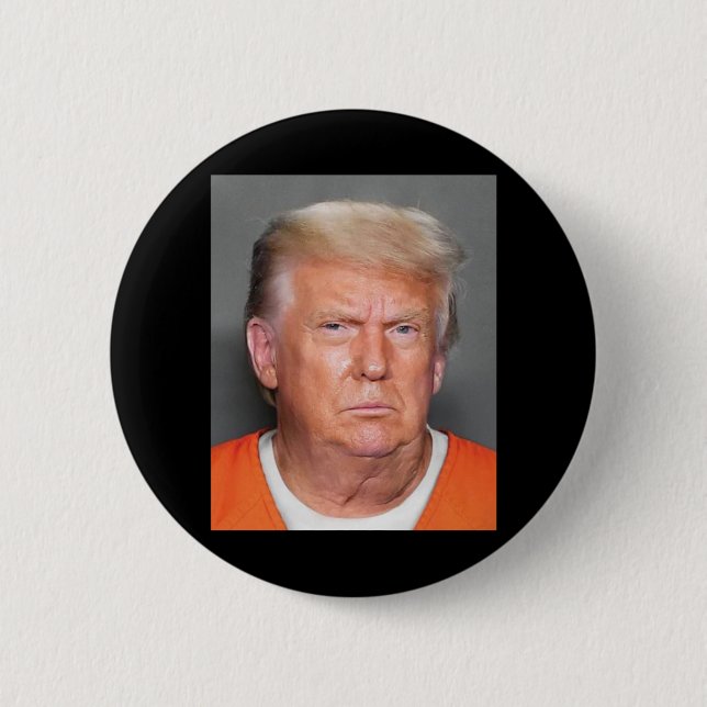 Bóton Redondo 5.08cm Trump Mugshot (Frente)