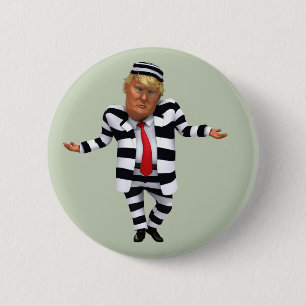 Bóton Redondo 5.08cm Trump no Visto da prisão