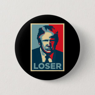 Bóton Redondo 5.08cm Trump Obama Hope Poster Loser