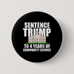 Bóton Redondo 5.08cm Trump para 4 Anos de Serviço Comunitário 2