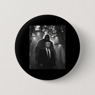 Bóton Redondo 5.08cm Trump Pé Grande Ufo Encontro Alienígena Invasão Ua