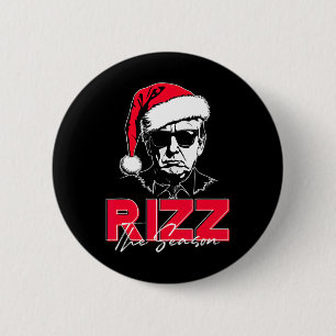 Bóton Redondo 5.08cm Trump Rizz A Época Natal Engraçado Donald Trump
