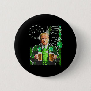 Bóton Redondo 5.08cm Trump Rua Patrick Day Nós, As Pessoas Dos Eua, Ban