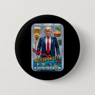 Bóton Redondo 5.08cm Trump Satire Sobrevivido à Recessão Conjunto de Aç