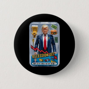 Bóton Redondo 5.08cm Trump Satire Sobrevivido à Recessão Conjunto de Aç
