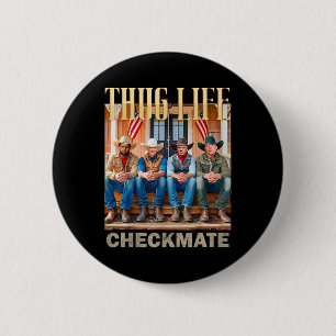 Bóton Redondo 5.08cm Trump Squad Thug Life Trump Vance Kennedy Elon