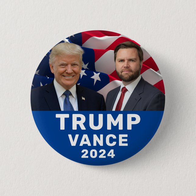 Bóton Redondo 5.08cm Trump Vance  (Frente)